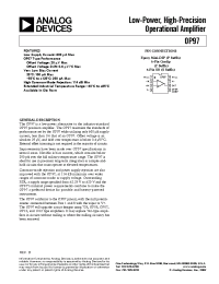 Datasheet OP97EJ manufacturer Analog Devices